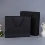 Luxury Brand Retail Gold Hot Stamping Logo Boutique Gift Kraft Paper Shopping Bag