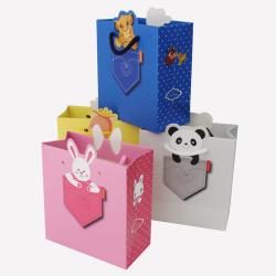 Unique Customized High Quality Cartoon Printing Cute Paper Gift Bag Packaging For Children