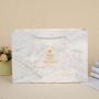 Custom High Quality Delicate Fancy Marble Types Shopping Paper Gift Bags Packaging With Handles