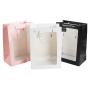 Customized New Design High Quality Delicate Paper Gift Bag Packaging With Clear Opening Window