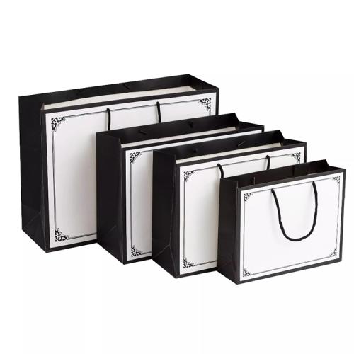 Fancy High Quality Paper Gift Bags For Clothing Shopping Packaging With Printing Design Own Logo