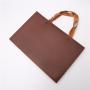 Custom Design Logo Fancy Handmade Single Color Brand Hard Paper Gift Bag With Ribbon