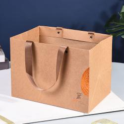 Wholesale High Quality Low Price Large Handmade Hard Kraft Paper Gift Bag With Custom Logo