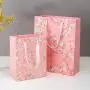 Good Quality Easy Shipping Delicate Environmental Paper Gift Packaging Bags With Ribbon Tie Handle