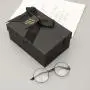 Customized High Quality Black Rigid Glossy Cardboard Gift Boxes With Ribbon Tie