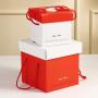 Customized high quality square lid tray wedding gift paper box manufacture with handle