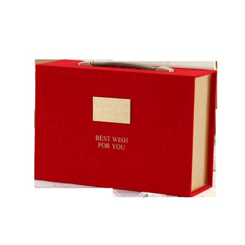 Luxury Recycled Handmade Red Large Wedding Gift Boxes With Custom Logo