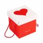 Customized high quality square lid tray wedding gift paper box manufacture with handle