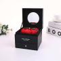 Customized High Quality Romantic Rigid Cardboard Box Textural Jewelry Gift Boxes With Mirror