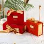Luxury Recycled Handmade Red Large Wedding Gift Boxes With Custom Logo
