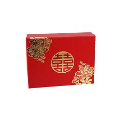 High Quality Red Festive Wedding Gift Packaging Box Custom Large Capacity Gift Box