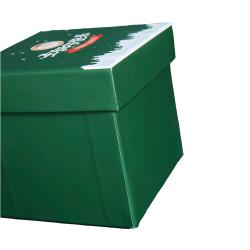 Wholesale customized logo hot sale creative cute Christmas cardboard gift packing box with handle