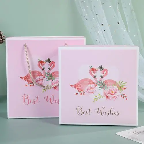 Wholesale Customized Cute Luxury Holiday Party Rigid Gift Box Packaging With Gift Bag Wholesale Customized Cute Luxury Holiday Party Rigid Gift Box Packaging With Gift Bag
