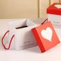Customized high quality square lid tray wedding gift paper box manufacture with handle