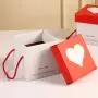 Customized high quality square lid tray wedding gift paper box manufacture with handle Customized high quality square lid tray wedding gift paper box manufacture with handle