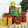 Custom Christmas Paper Box Cardboard Easy Shipping Packaging Gift Box With Colorful Ribbon Ties