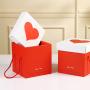 Customized high quality square lid tray wedding gift paper box manufacture with handle