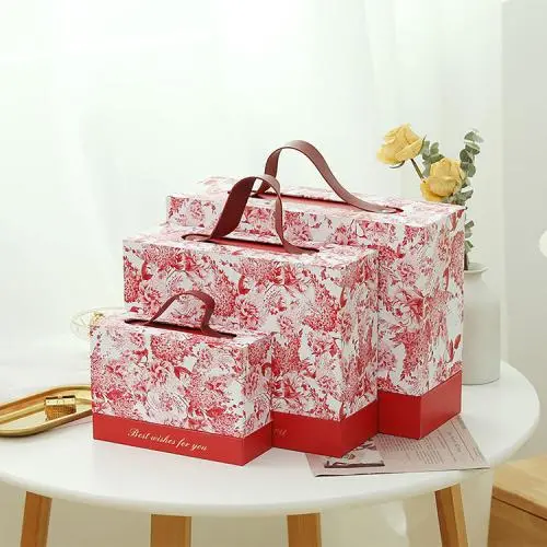 Besteilte Karton-Geschenkboxen Sets mit Griffen, Maßgeschneidert, Premium Qualität - GHH0415N Geschenk & Bastelbedarf