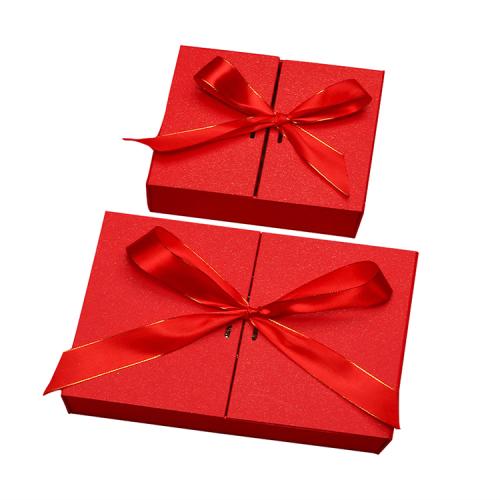 Customized High Quality Luxury Colorful Cardboard Gift Boxes Sets With Ribbon Tie