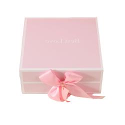 Wholesale Hot-selling Luxury Cardboard Packing Gift Box With Pink Bowknot