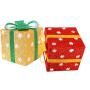 Custom Christmas Paper Box Cardboard Easy Shipping Packaging Gift Box With Colorful Ribbon Ties