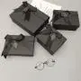Customized High Quality Black Rigid Glossy Cardboard Gift Boxes With Ribbon Tie
