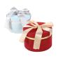Wholesale high quality universal custom luxury round shaped rigid gift box packaging with ribbon ties