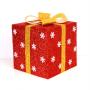 Custom Christmas Paper Box Cardboard Easy Shipping Packaging Gift Box With Colorful Ribbon Ties