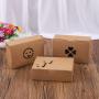 Handmade Personalised Custom Logo Brown Color Printing Kraft Gift Packaging Paper Box In Stock