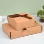 Elegant Fancy Folding Custom Kraft Packaging Paper Boxes With Own Logo And Ribbon Tie