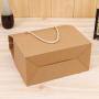 Wholesale High Quality Custom Logo Reasonable Corrugated Kraft Paper Disposable Paperboard Packaging Box With Handle