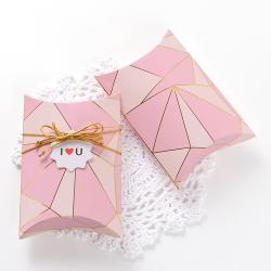 Low Price Customized Logo Wholesale Colorful Printed Recycled Delicate Paper Pillow Shape Box