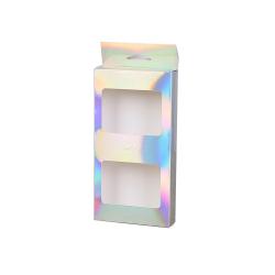 source factory direct selling customize laser effect paper box with window lid