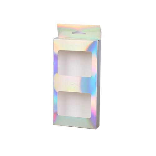source factory direct selling customize laser effect paper box with window lid
