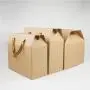 Hochwertige, günstige maßgeschneiderte Logo-Verpackungskartons aus braunem Kraftpapier mit Griff – Großhandel
