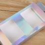 source factory direct selling customize laser effect paper box with window lid