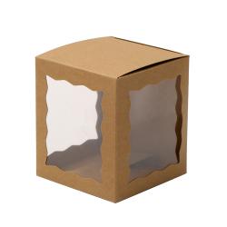 High Quality Custom Logo Printing Kraft Paper Soap Wrap Box With Clear Window