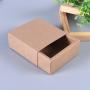 Custom logo wholesale portable easy shipping  recycled  drawer box brown kraft paper packaging  box