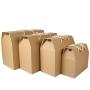 Wholesale High Quality Custom Logo Reasonable Corrugated Kraft Paper Disposable Paperboard Packaging Box With Handle