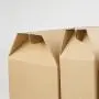 Hochwertige, günstige maßgeschneiderte Logo-Verpackungskartons aus braunem Kraftpapier mit Griff – Großhandel
