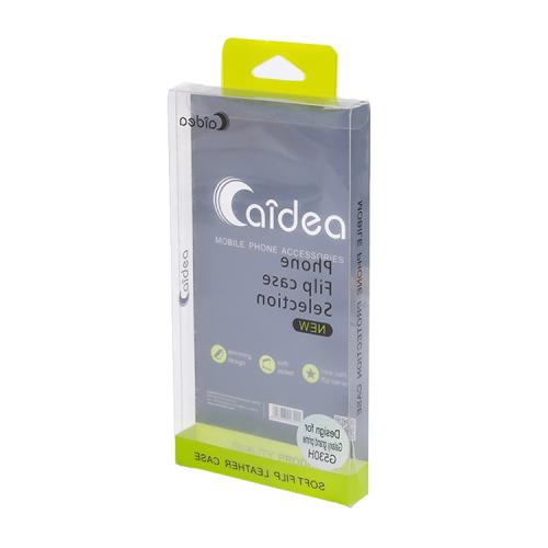 Hot selling recycled clear plastic pet box for phone case packaging with custom design logo
