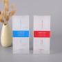 Customized design simple clear transparent plastic frosting pet pvc packaging box for facial cleanser
