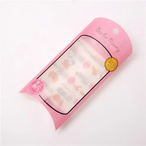 Maßgeschneidertes Logo Klare PVC-Plastik-Polster-Nail-Sticker-Verpackungsbox Geschenk PVC Box Verpackung