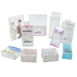 High quality hot sale alternative types color printing clear plastic matt pet box for packaging