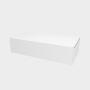 High Quality Customized  luxury  white  romantic glossy cardboard gift box custom logo  with black ribbon ties