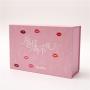 Custom Logo Wholesale Luxury Rigid Cardboard Packing Pink Magnetic Folding Gift Box