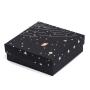 Customized logo  cover  starry sky sliver hot stamping elegant  rigid gift lewelry paper box