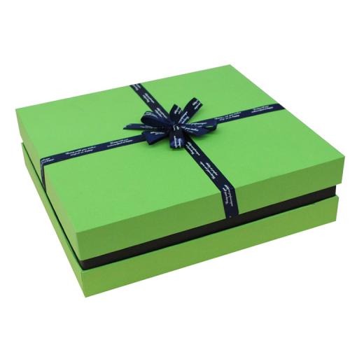 Hot Selling High Quality Fancy Green Color Rectangular Rigid Gift Packaging Box With Custom Design Logo