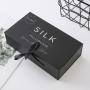 High Quality fancy  luxury color printing hangmade magnetic black cargboard gift packing box with ribbon