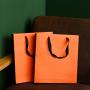 Wholesale Romantic Orange Luxury Rigid Cardboard Paper Packing Gift Box Set With Ribbon Tie